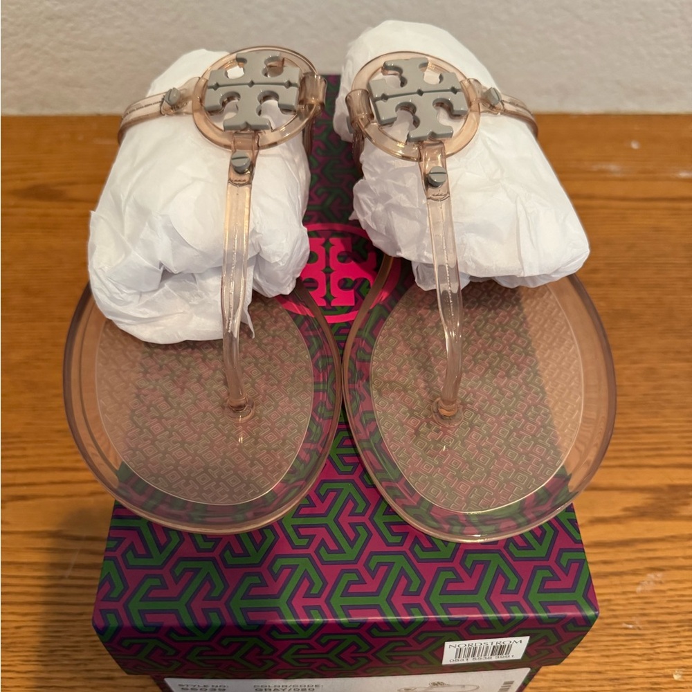 Tory Burch Clear Sandals with Logo